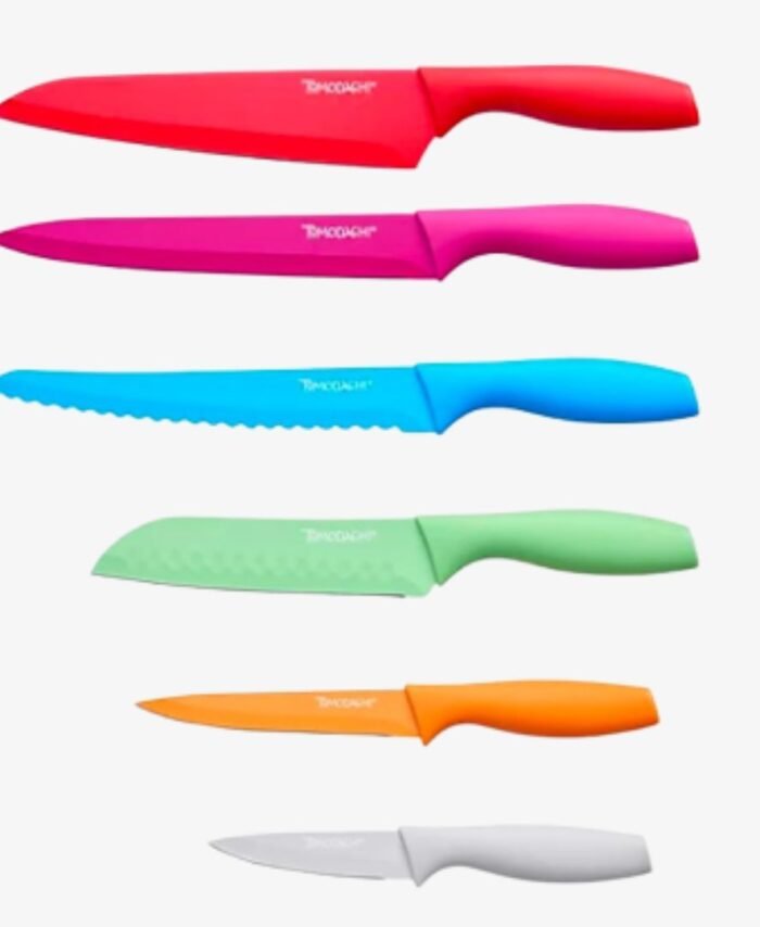 Tomodachi Jewels 13-Piece Knife Set with 6 Matching Blade Guards and Kitchen Shears